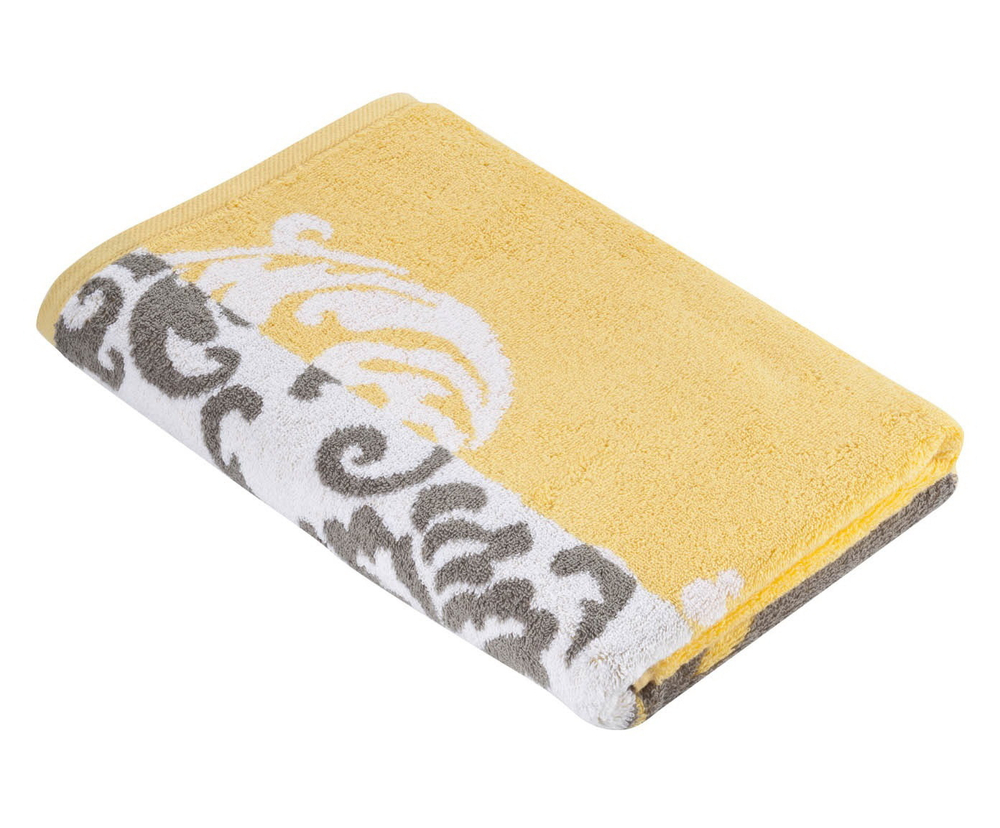 Элитное полотенце махровое Vienna Ornament желтое от Vossen Австрия