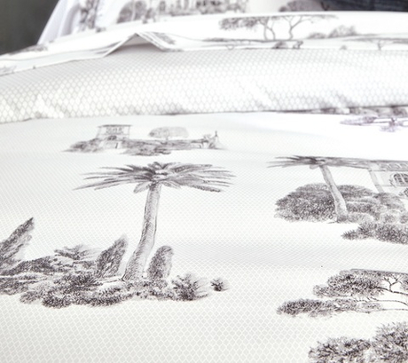 Постельное белье 2 спальное евро Blanc des Vosges Promenade Graphite