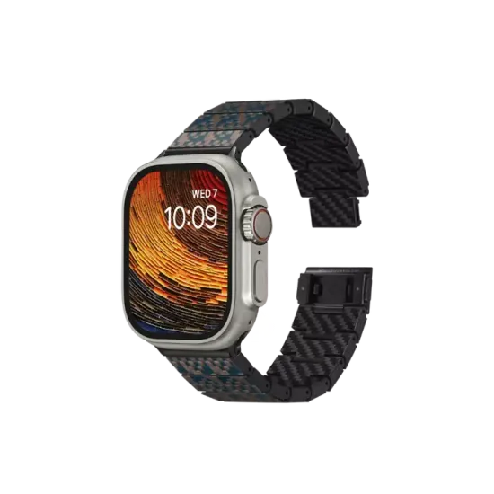 Хромированный ремешок Pitaka Dreamland для Apple Watch (лестница / мозаика)