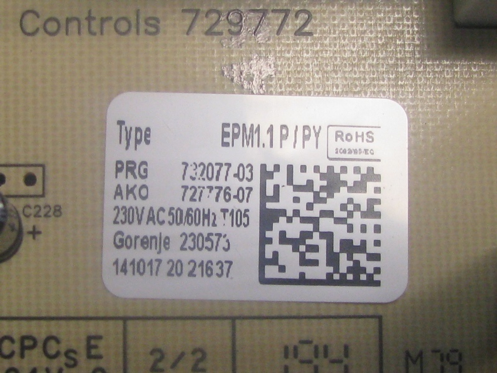 Плата управления духовки GORENJE ASKO 230573