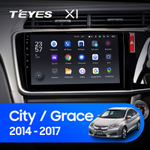 Teyes X1 10,2" для Honda City, Grace 1  2014-2017 (прав)