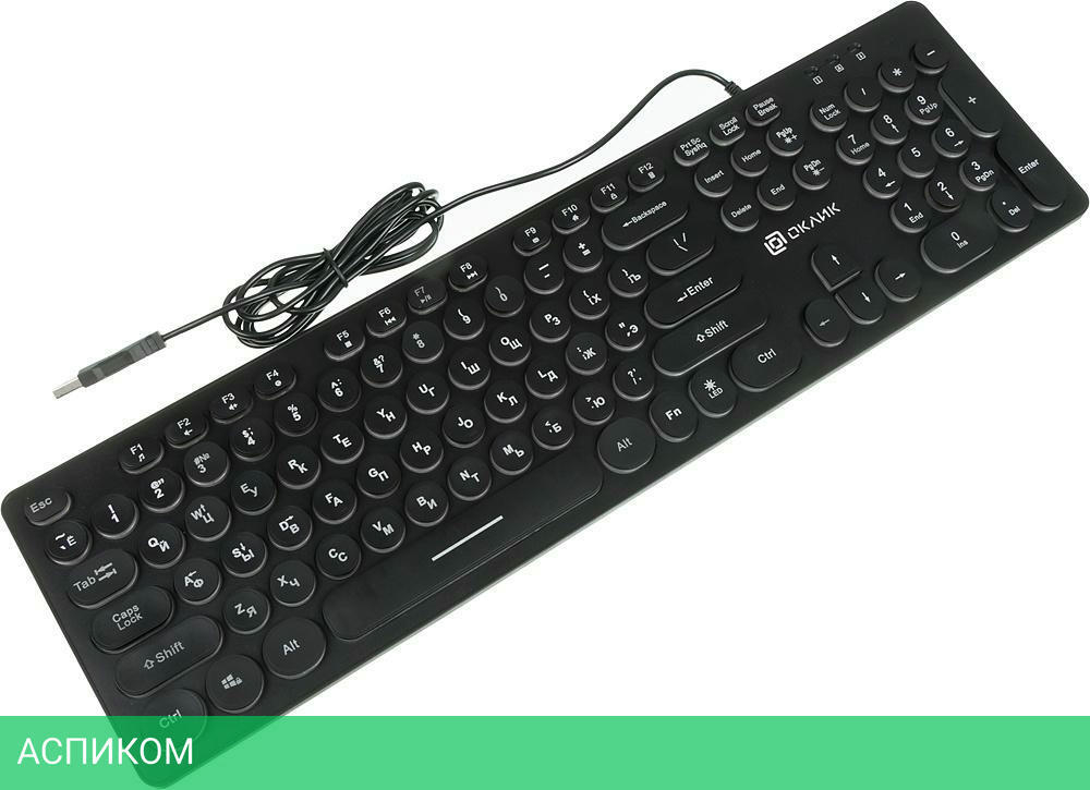 Клавиатура Oklick 420MRL черный