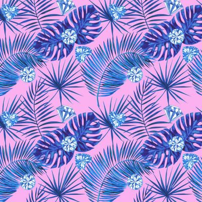 Пальма, монстера и кристаллы