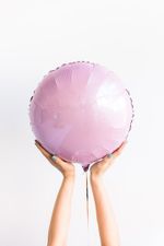 F Шар круг 18" / 45 см розовый макарунс перламутр (БГ-15)