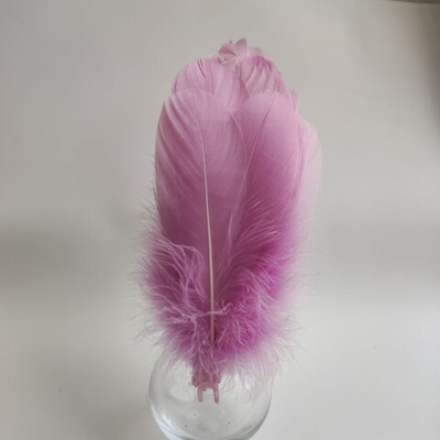 Гусиные перья фиалковые скругленные 20шт.
