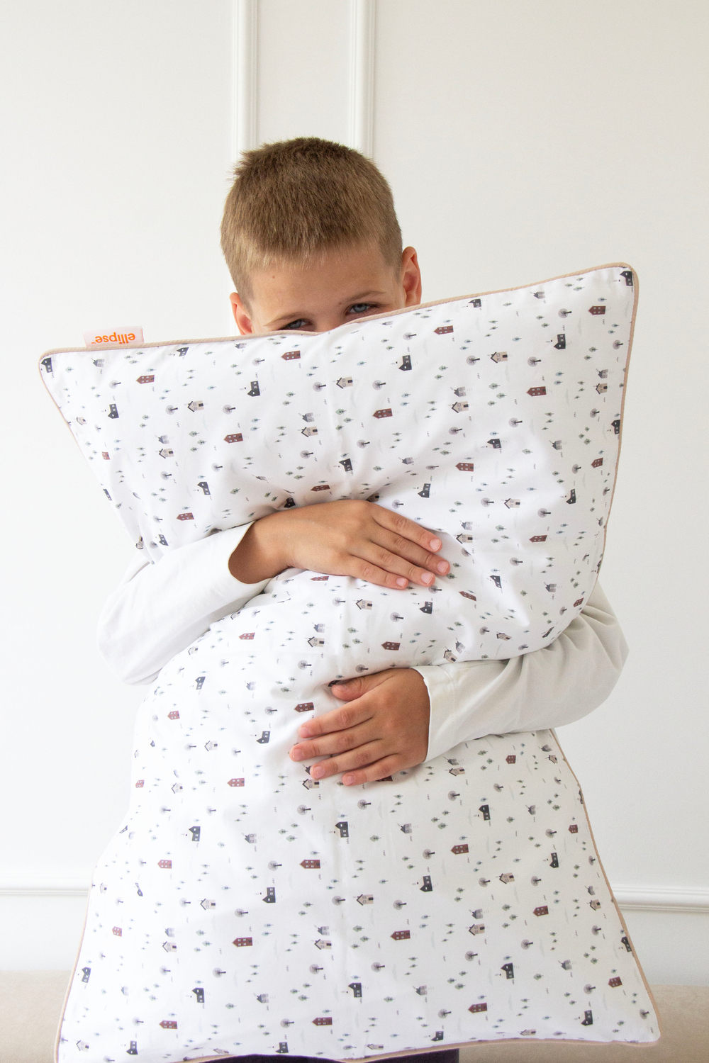 Комплект постельного белья «Домики» (кант, сатин)