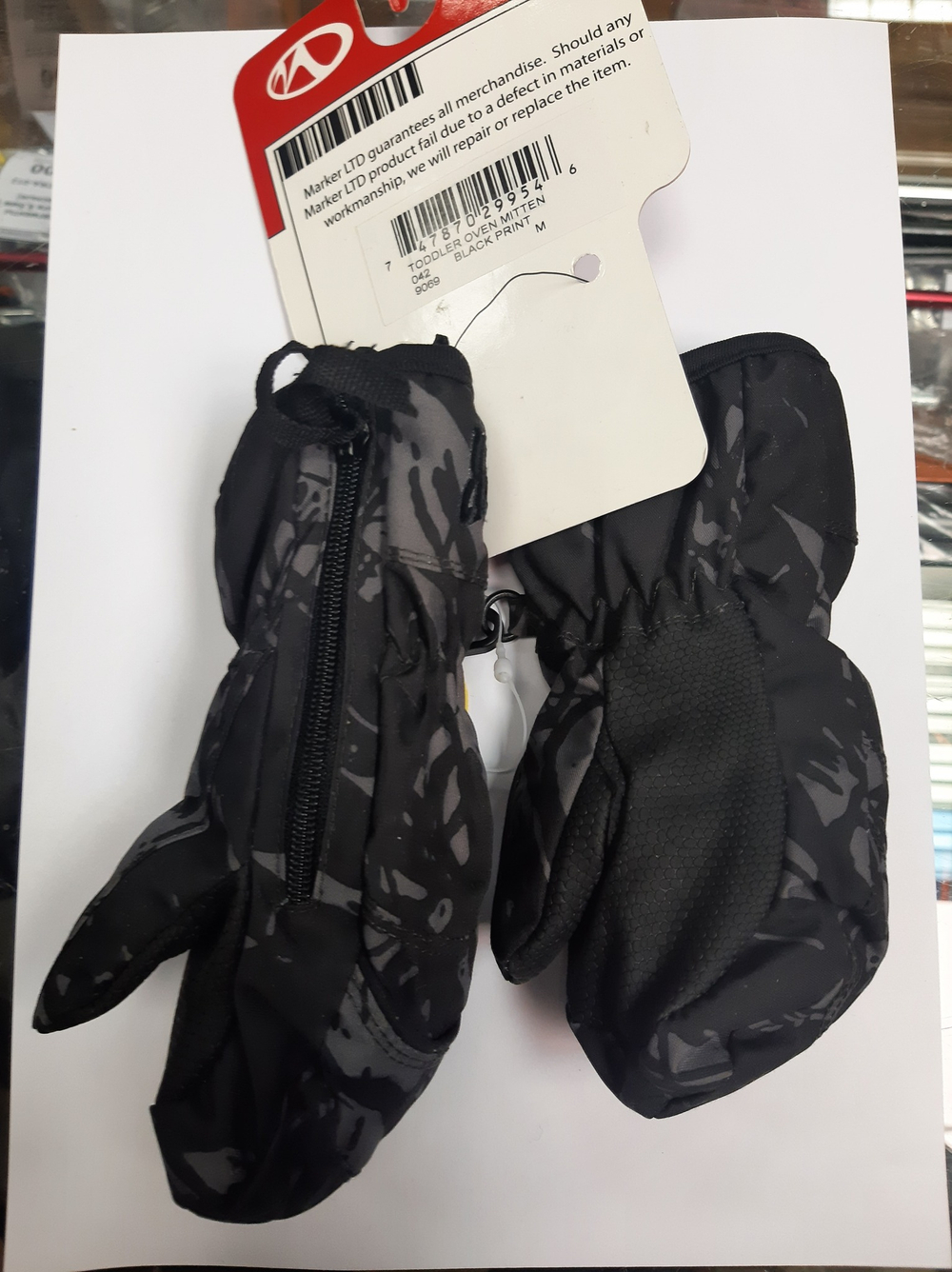 Варежки MARKER Toddler Pre-School Oven Mitten (артикул 9069) Black Print (042)