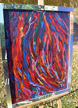 Картина ручной работы "НАДЕЖДА" (абстракция) - 2-х сторонняя