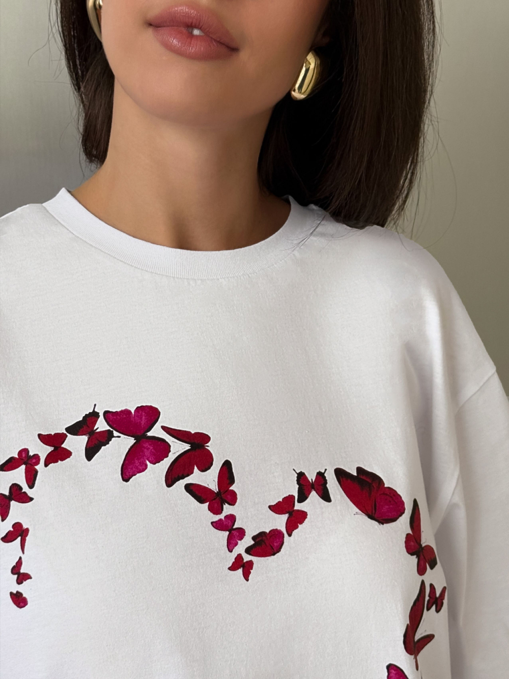 Футболка оверсайз с принтом длинная14