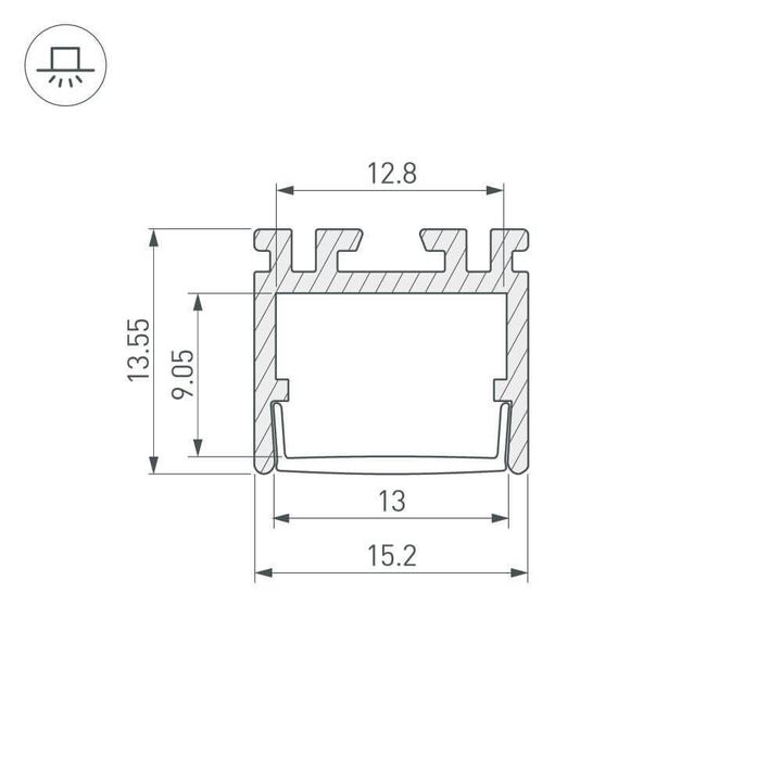 Профиль Arlight PDS-D-2000 ANOD 026517