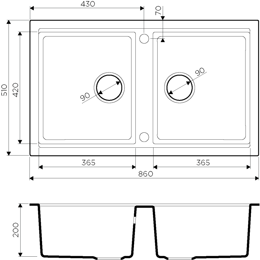 Кухонная мойка Omoikiri Tedori 86-2-GR