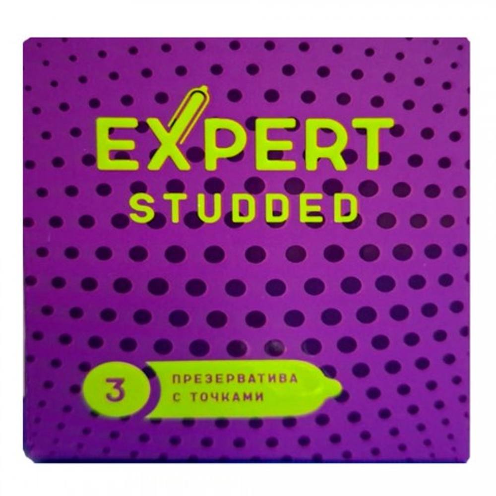 Презервативы EXPERT STUDDED № 3 (облегающие, точечные), 3 шт.