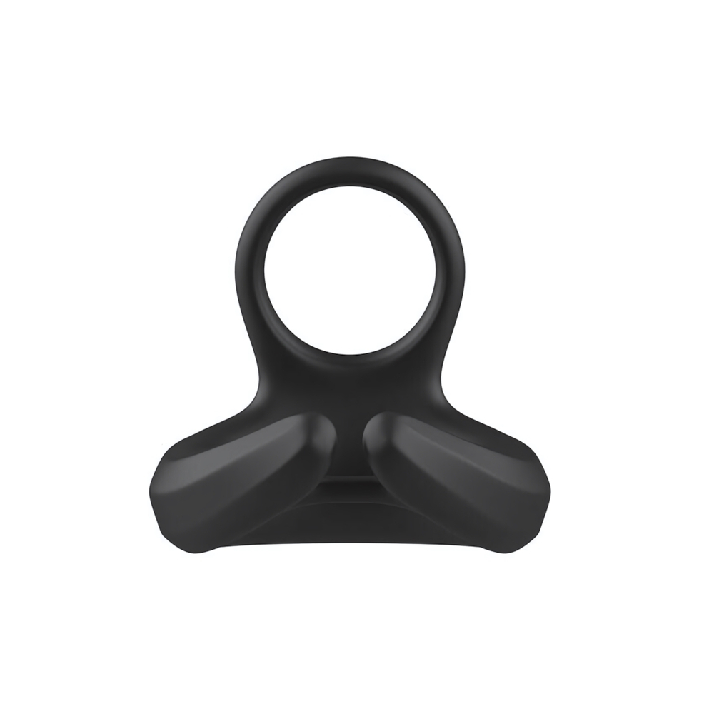 Черное эрекционное виброкольцо Cock Ring с пультом ДУ (Цвет: черный)