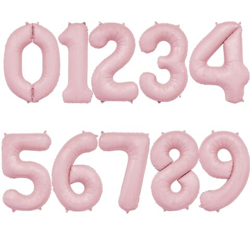 Фольгированные цифры, пастель, в нежно-розовом цвете, 102 см