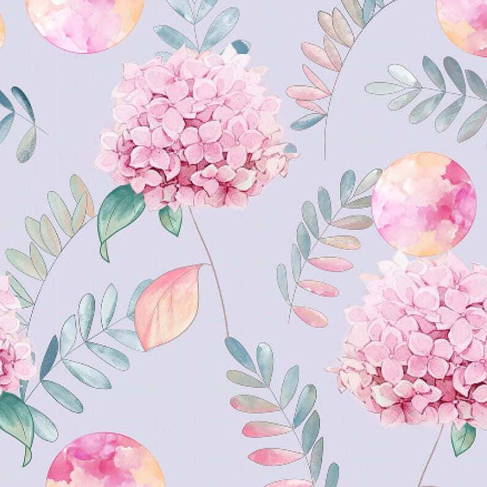 Пленка с принтом ЦВЕТЫ 58см*10м ФИОЛЕТОВЫЙ