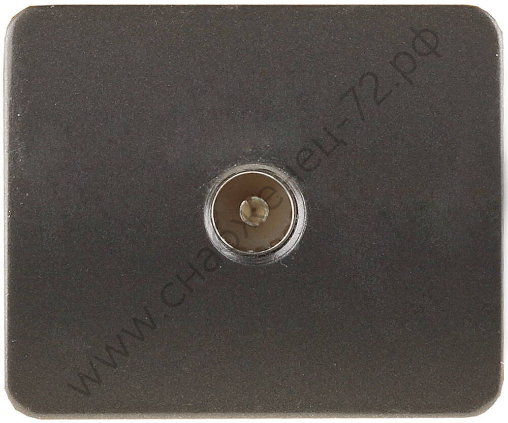 СВЕТОЗАР Гамма, телевизионная без вставки и рамки цвет темно-серый металлик, Электрическая розетка (SV-54115-DM)