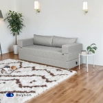 Бескаркасный диван-кровать c подлокотниками BuyDream Plus (серый)