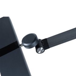 ULM-D110 15W-3000-6500K-DIM BLACK Светильник настольный светодиодный с беспроводной зарядкой телефонов. Сенсорный выключатель. Диммер. Черный. TM Uniel