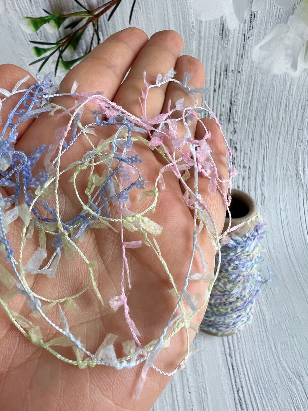 пряжа для вязания травка пушистая реснички