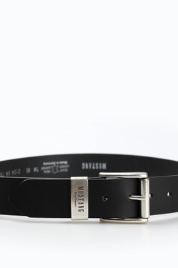 Ремень взрослый MUSTANG Leather belt in 40 mm with metal loop and buckle in polished silver