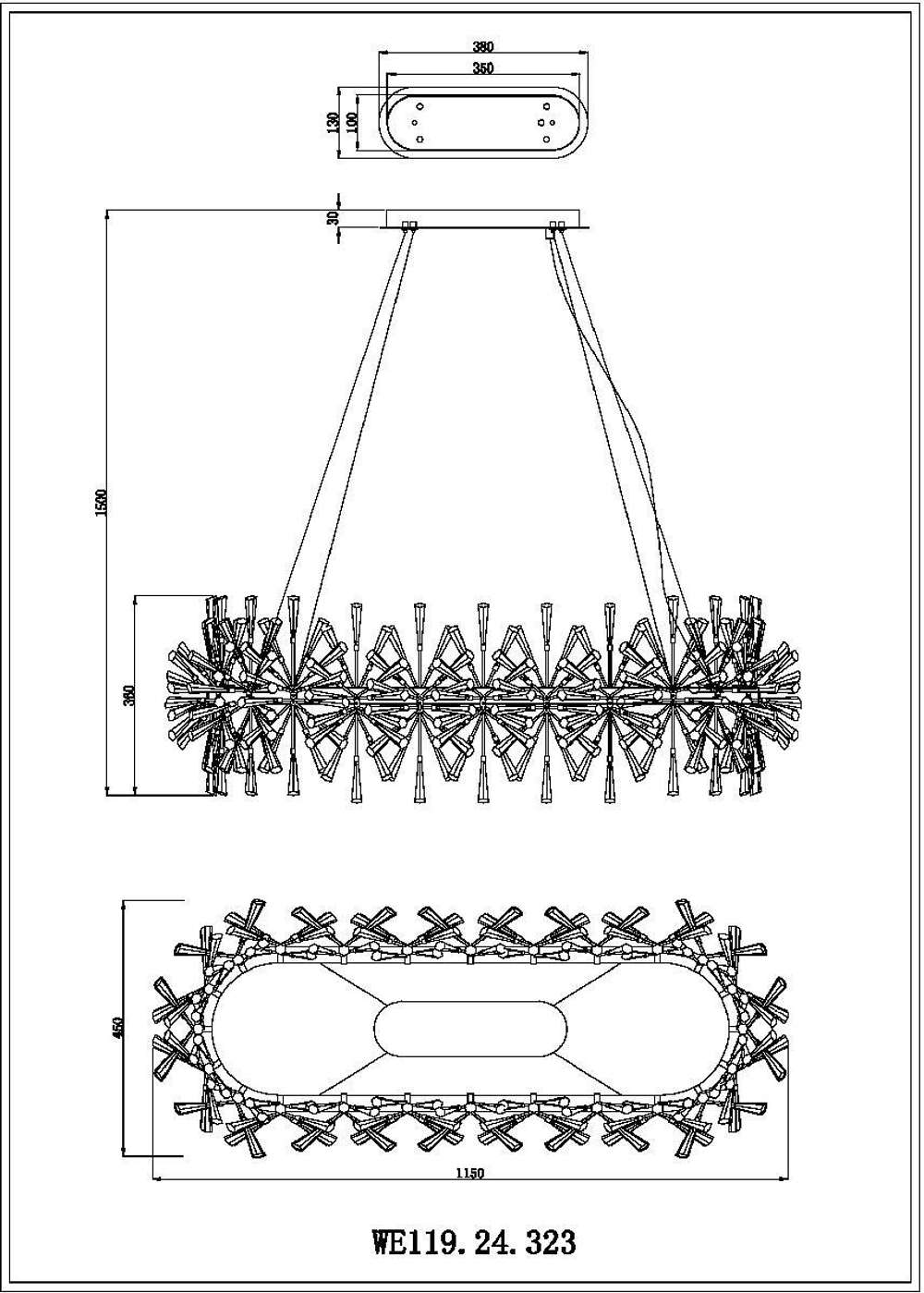 Подвесная люстра Wertmark Floriane WE119.24.323