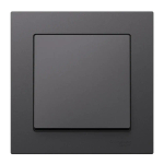 ATLASDESIGN 1-клавишный ВЫКЛЮЧАТЕЛЬ, сх.1, 10АХ, в сборе, БАЗАЛЬТ