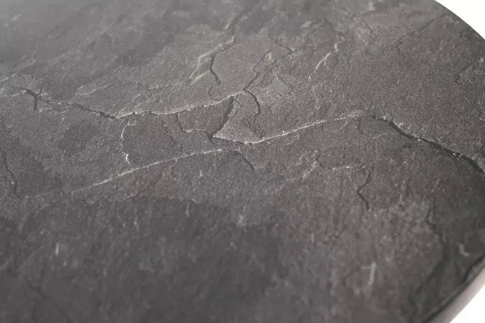 "Кипр" интерьерный стол из HPL круглый Ø30 H40, цвет "серый гранит"