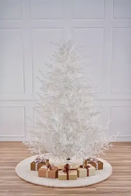 Искусственная елка Лесная Симфония белая 240 см., 100% литая хвоя, Max Christmas (ЕЛСМБ24)