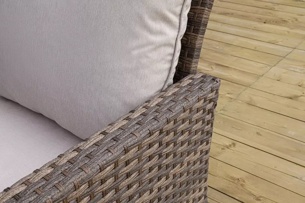 "Бостон" лаунж-зона из искусственного ротанга, цвет серый