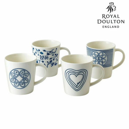 Royal Doulton - Набор из 4 кружек Ellen DeGeneres объемом 475 мл Love / артикул   40027656  / GTIN 701587336062