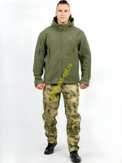 Тактическая военная флисовая толстовка Олива