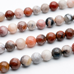 Коралл окаменелый бусины, диаметр 6,2-6,5 мм, цена за 29-30 шт (1/2 нити)