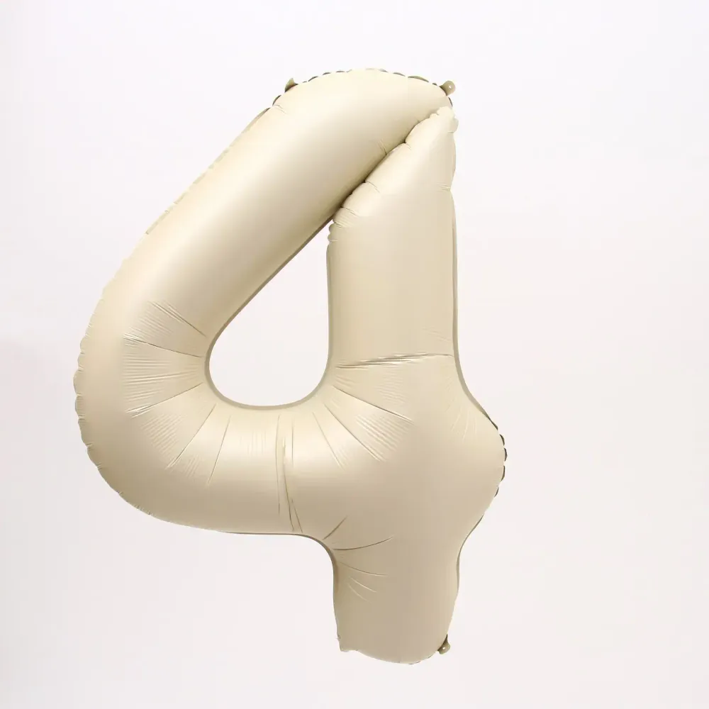 К Шар 40 Цифра 4  «Взбитые сливки» (БГ-60)  Изображение2