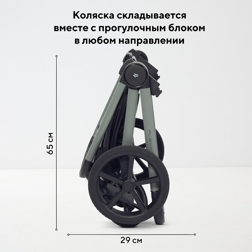 Детская коляска Rant Flex Therm Soft 4 в 1 с автокреслом Miro Black и база Forest Green