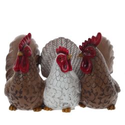 GAEM Фигурка декоративная "Курица с петухами", L22 W15 H15 см