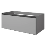 Тумба с раковиной Armadi Art QUATRO 1 100 LUNA/профиль ANTHRACITE/раковина DAPHNE