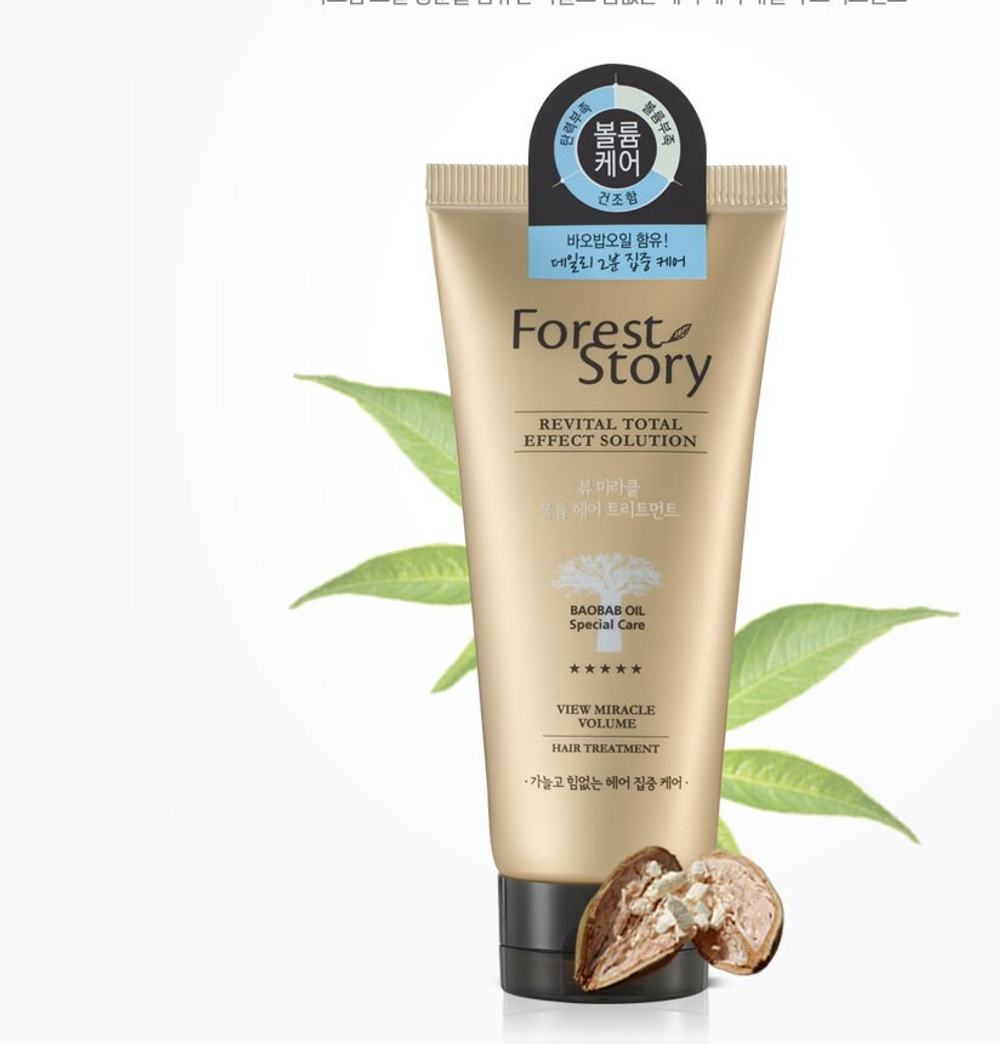 Маска для объема волос с маслом баобаба WELCOS Forest Story View Miracle Volume Hair Treatment, 200 мл