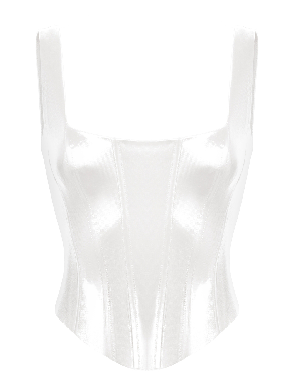 Удлиненный топ из лаке