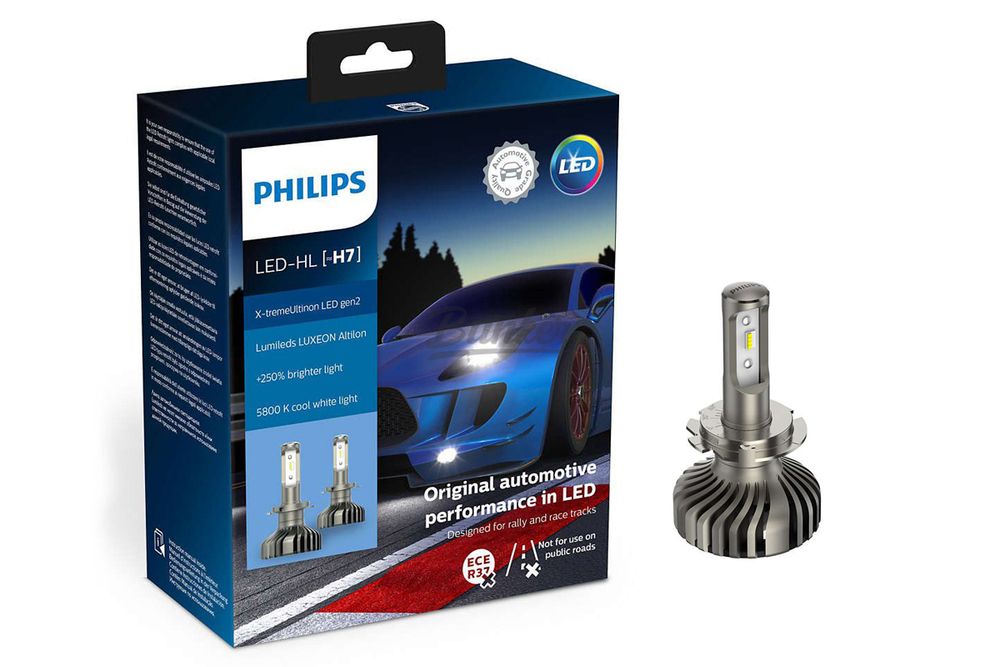 PHILIPS Лампа H7 13.2V (25W) X-tremeUltinon LED gen2, 2шт.