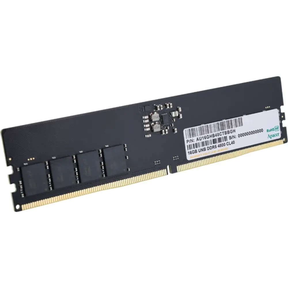 Оперативная память 16GB 4800MHz DDR5 Apacer UDIMM PC5-38400 CL40 1,1V FL.16G2A.PTH