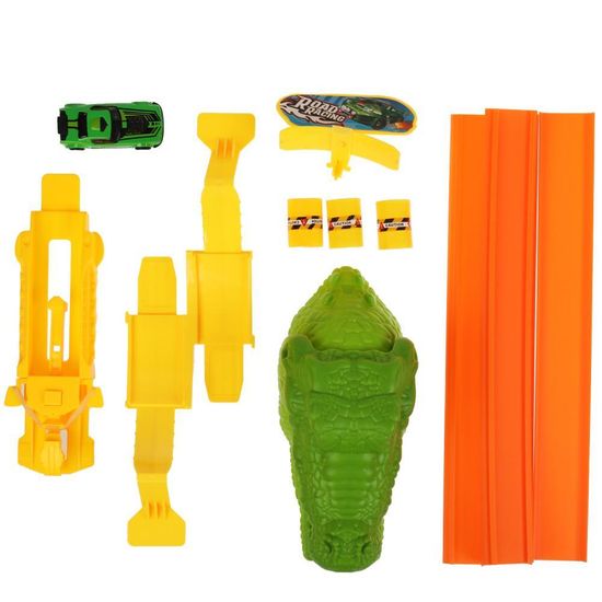 Автотрек с катапультой, крокодил, кор.36*25*9,5см ТЕХНОДРАЙВ