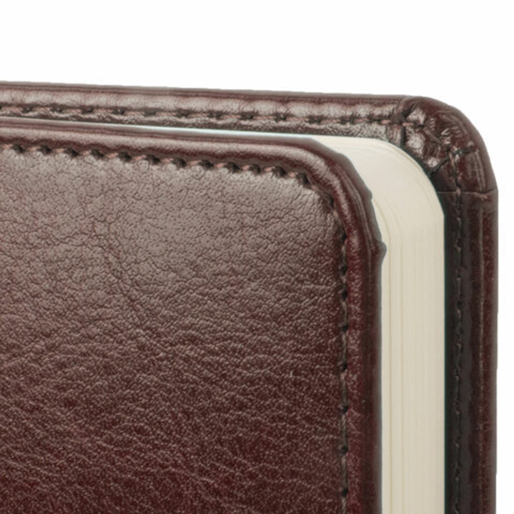 Ежедневник недатированный А5 (138х213 мм) BRAUBERG "Imperial", под гладкую кожу, 160 л., кремовый блок, коричневый, 123414