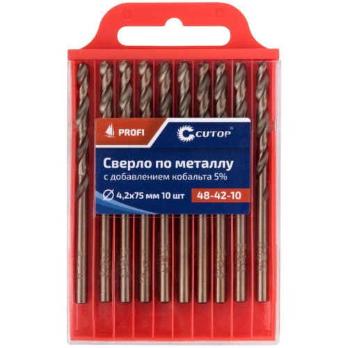 Сверло Cutop Profi 4,2*75 по металлу 10 шт   48-42-10