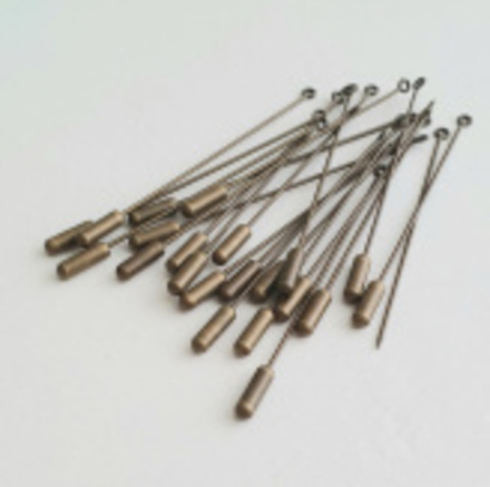 Основа - игла - пин для броши  Бронза 7 см