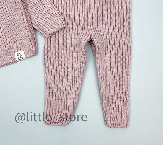 Комплект вязаный, Пудра