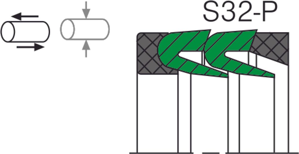 Уплотнение штока S32-P аналог аксиос Aksios