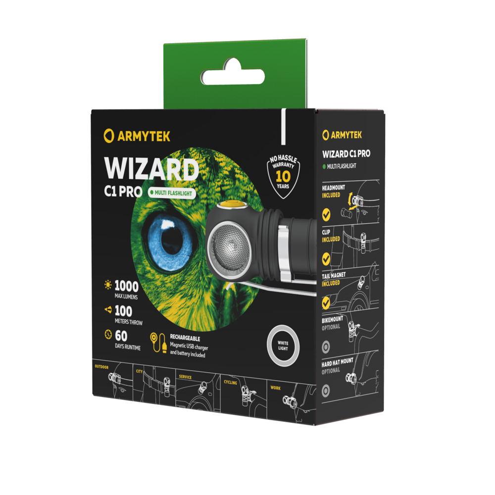 Фонарь Armytek Wizard C1 Pro Magnet USB
