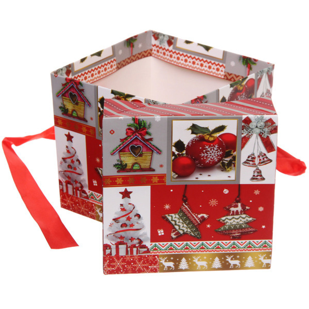 Коробка подарочная «Зимняя история» 10*10*10 см