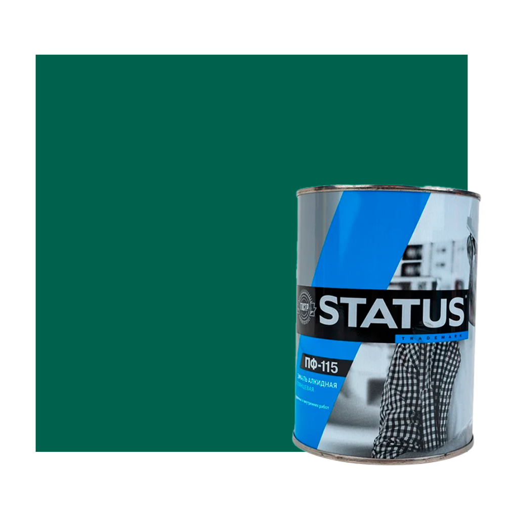 Эмаль ПФ-115 STATUS  ИЗУМРУД  0,8кг