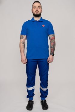 Брюки-джоггеры летние мужские Скорая помощь MedicLine цв. ВАСИЛЕК